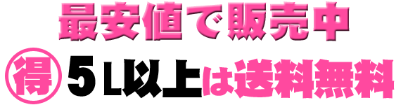 最安値、5L以上送料無料