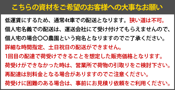 配送に関する注意事項